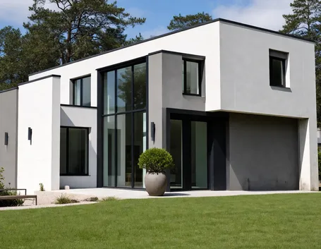 Una moderna casa unifamiliare