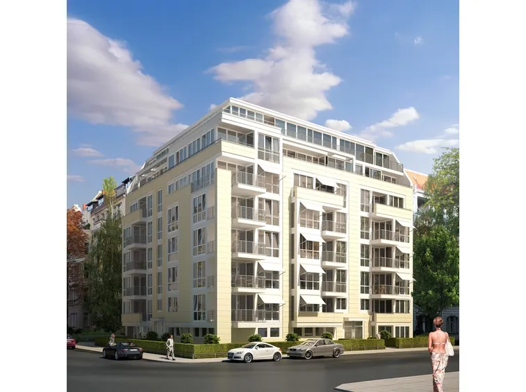 Una palazzina con vari piani più attico