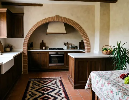 Cucina in muratura classica