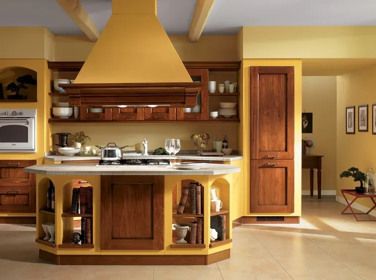 Cucina in muratura rustica