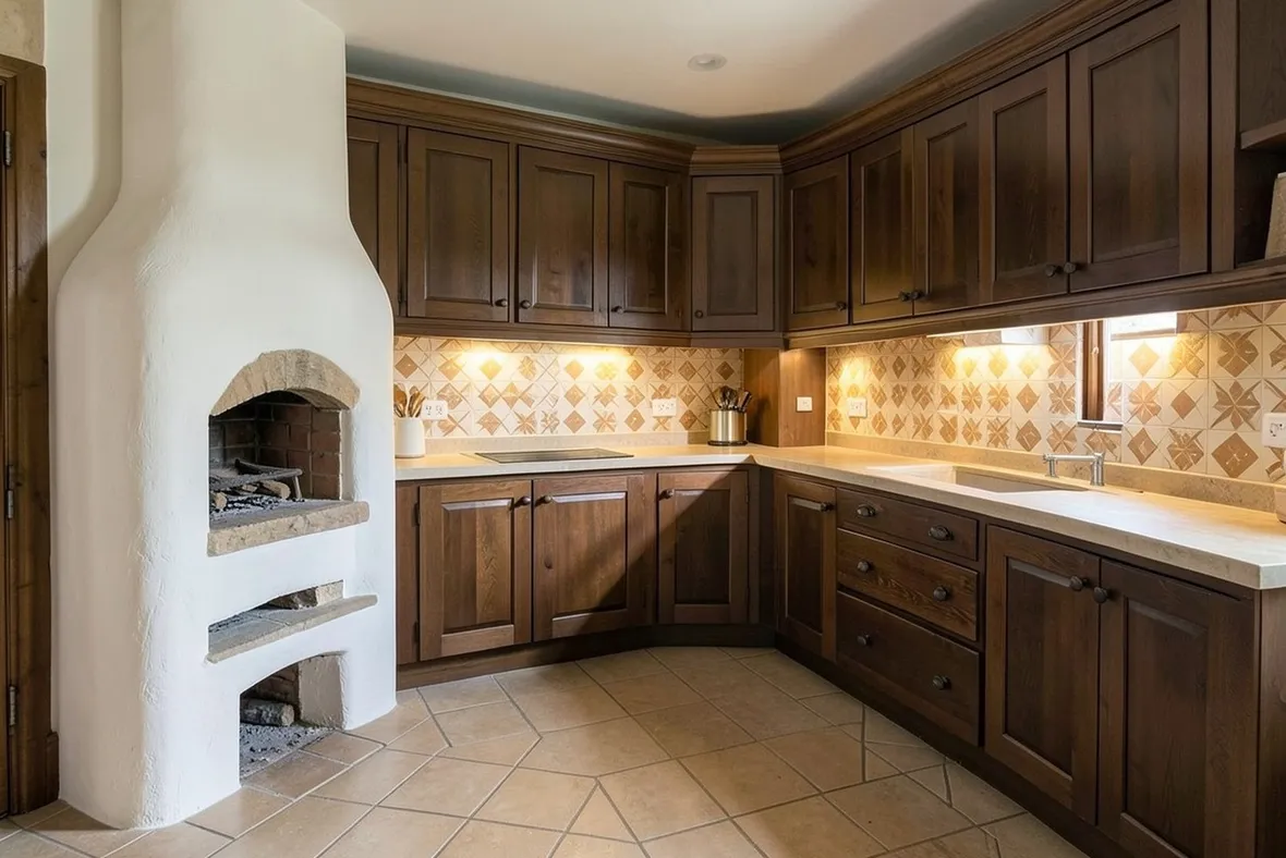 cucine in muratura legno