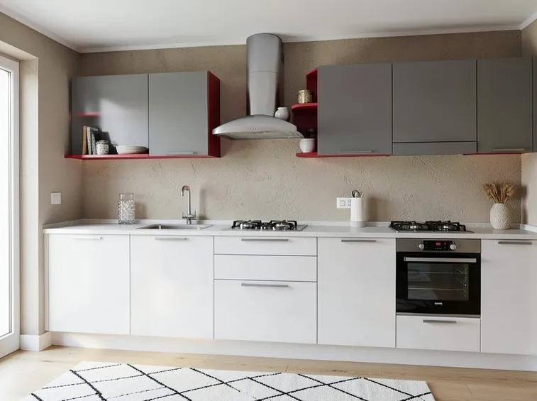 Un esempio di cucina in linea