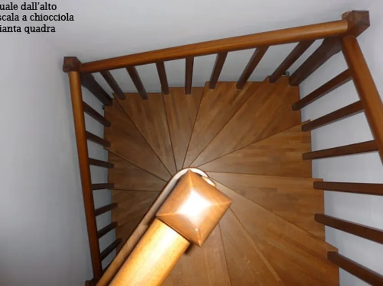 scala interna quadrata a chiocciola