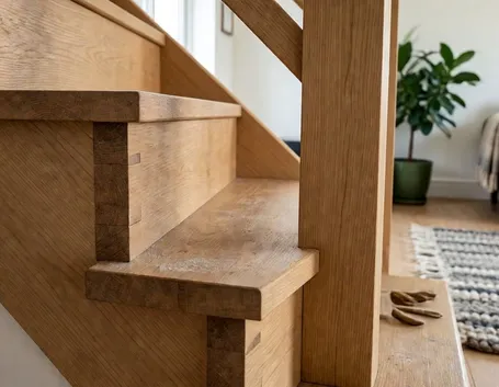 Un modello di gradino in legno