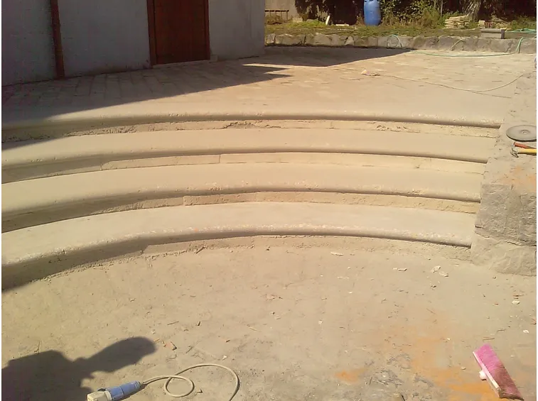 Scala curva in muratura