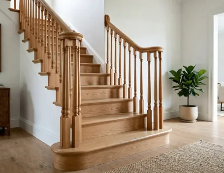 Una ringhiera in legno