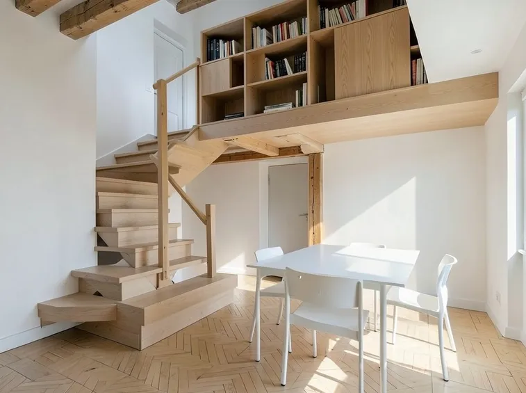 Scala a giorno in legno