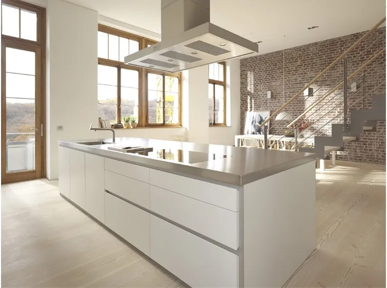 Parquet sbiancato utilizzato in una cucina