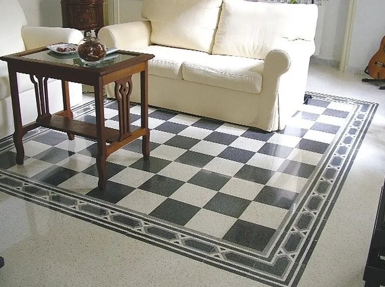 Elegante pavimento in graniglia