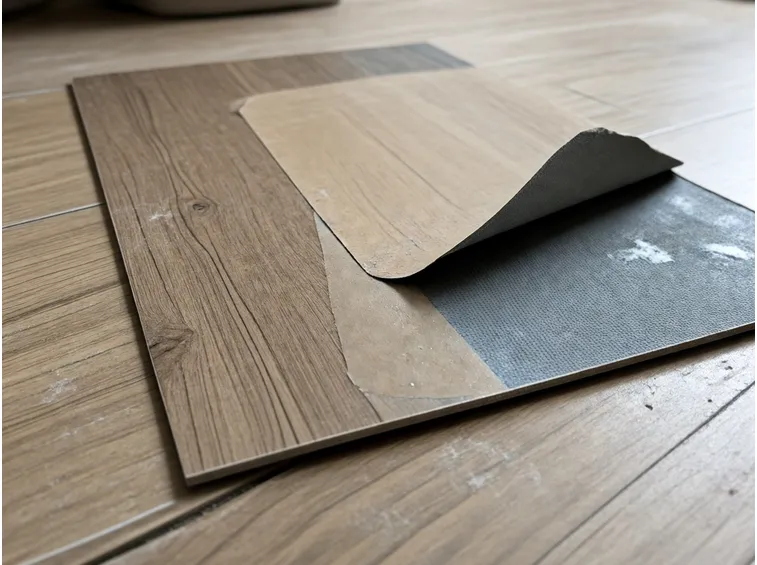 Le piastrelle in PVC autoadesive sono facili da posare
