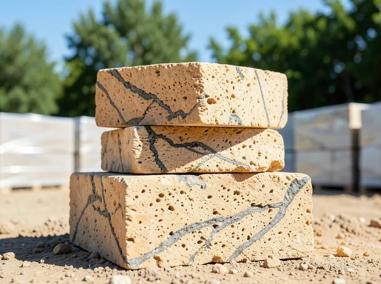 Blocchi da costruzione in tufo