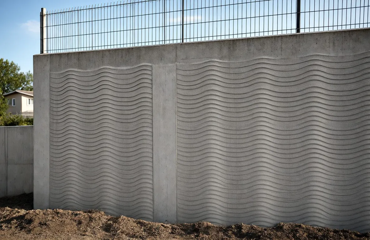 Muro di recinzione a faccia vista