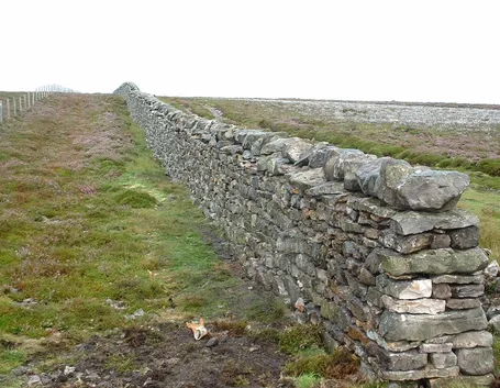 Muro in pietra di confine