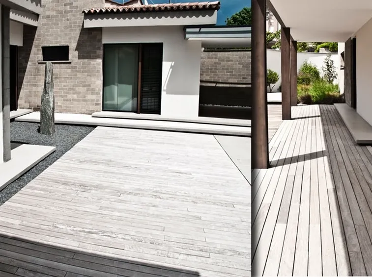 Rivestimento per esterni realizzato in legno