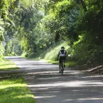 Una pista ciclabile in calcestre