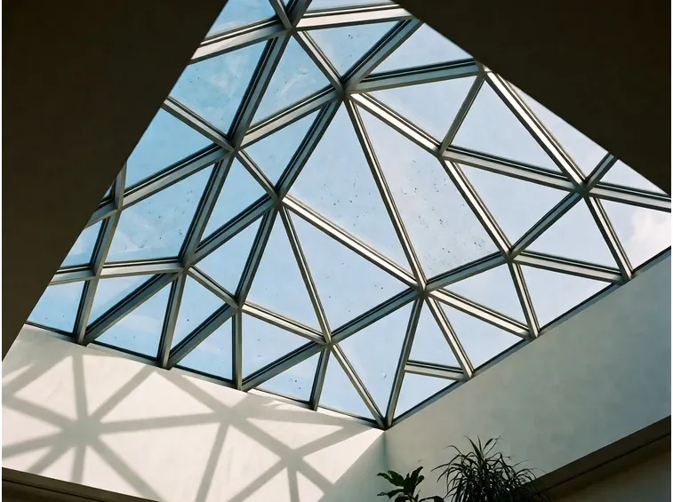 copertura vetrata poligonale