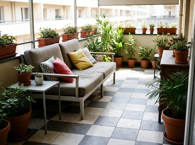 La terrazza come una piccola oasi
