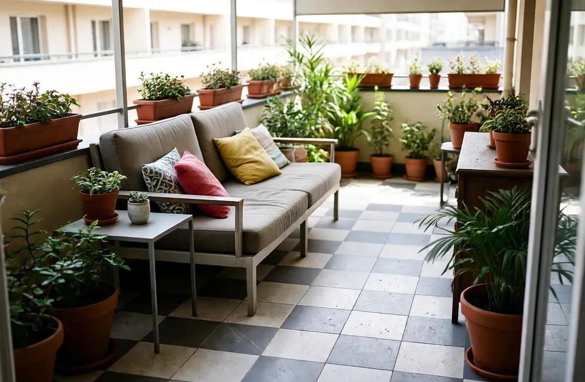 La terrazza come una piccola oasi