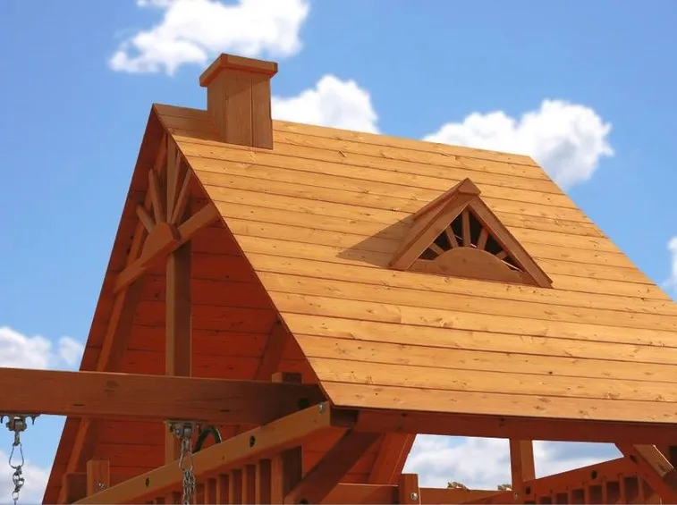 Copertura in legno lamellare vista esternamente