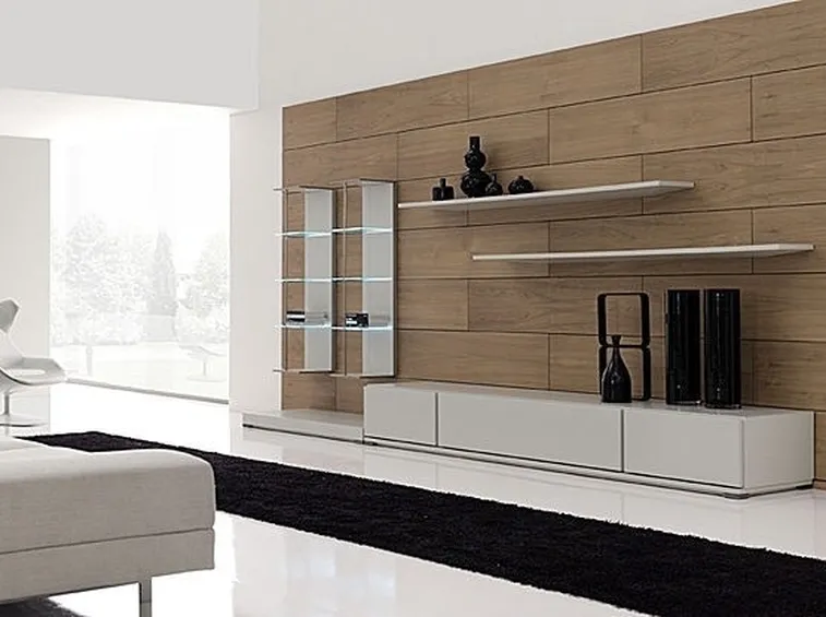 Parete attrezzata con boiserie
