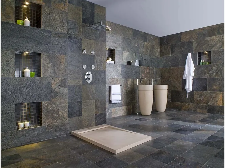 Rivestimento per bagno in ardesia