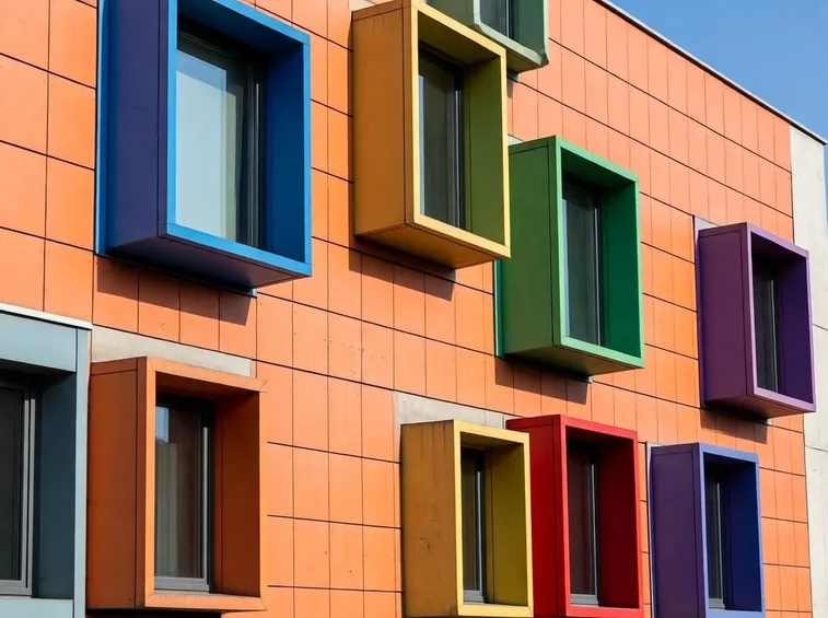 Facciata ventilata in materiale plastico