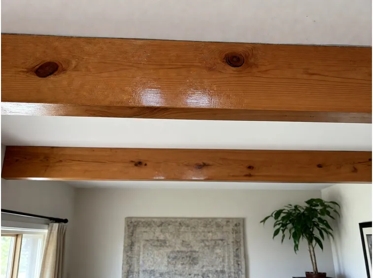 Solaio con trave in legno massello