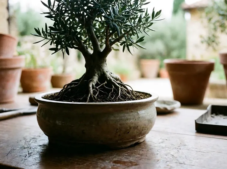 Curare bonsai olivo 