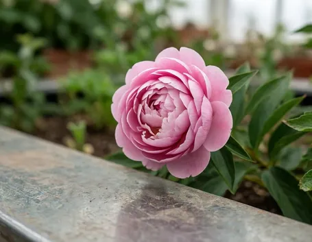 Peonia di colore rosa