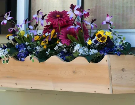 Fioriere in legno naturale
