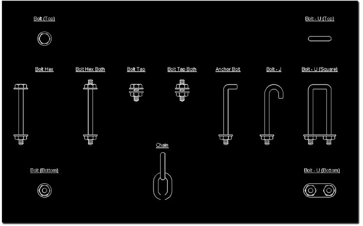 Disegno <strong>bulloni dwg</strong> con AutoCad