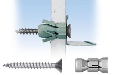 FISCHER - 4 Tasselli Acciaio Zincato Con Vite Per Cartongesso Hm 5x52