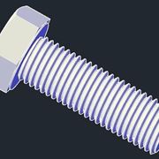 Esempio di bullone in formato dwg 3D