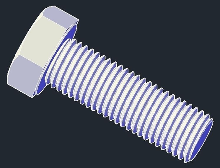 Esempio di bullone in formato dwg 3D