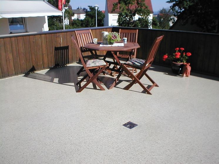 Terrazza con impermeabilizzazione trasparente