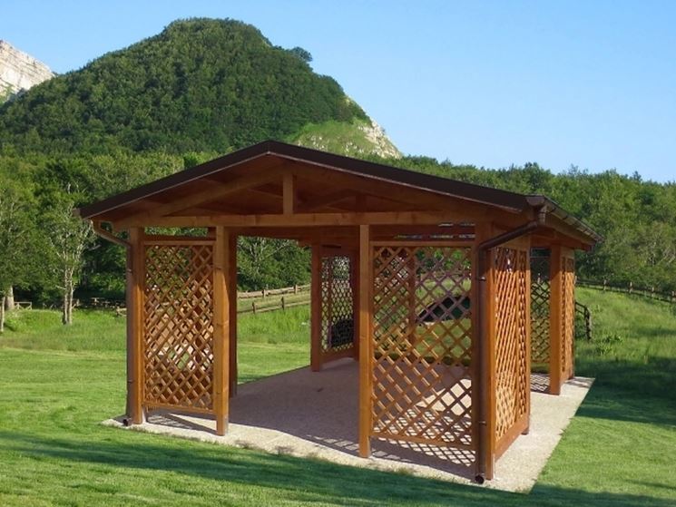 gazebo in legno