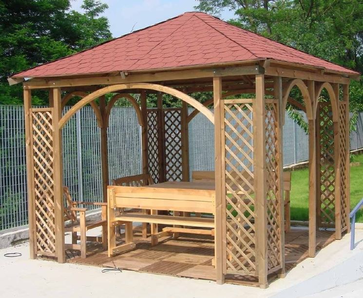 Gazebo fai da te arredamento per giardino gazebo fai da te per ... Come costruire un gazebo in legno rettangolare