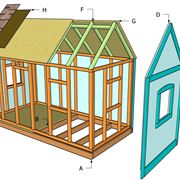 Una casa in legno in costruzione