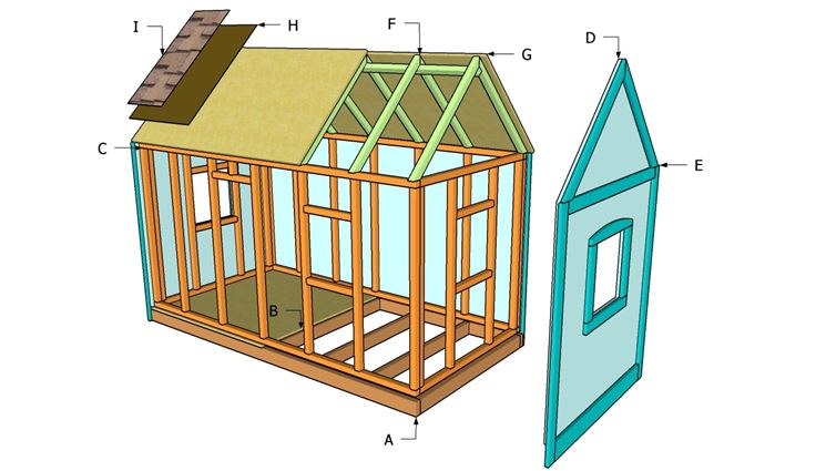 Una casa in legno in costruzione