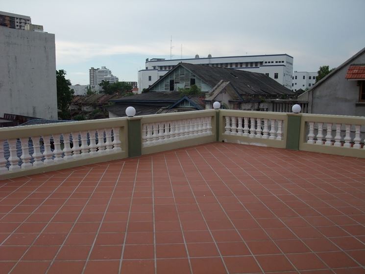 Piastrelle per balcone in cotto