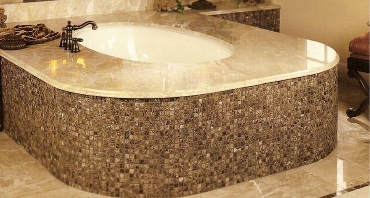 Pavimentazione in granito in bagno
