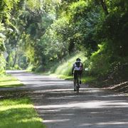 Una pista ciclabile in calcestre