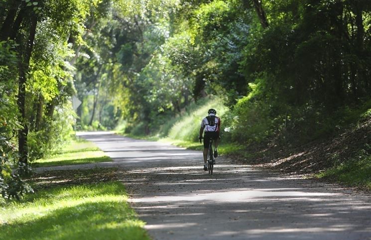 Una pista ciclabile in calcestre