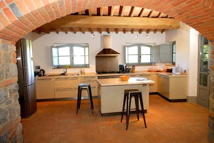 Pavimento in cotto fatto a mao per cucine rustiche