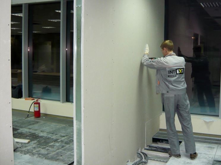 Installazione pareti cartongesso